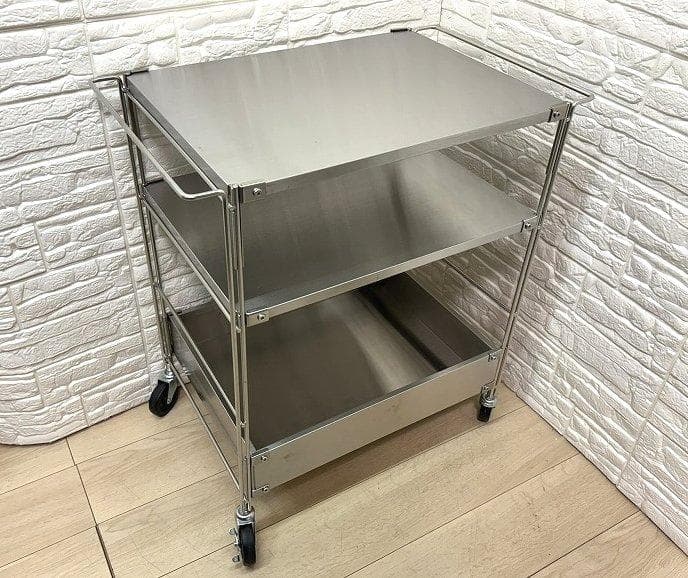 無印良品 ステンレスユニットシェルフ ワゴンセット