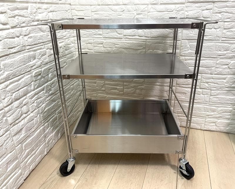 無印良品 ステンレスユニットシェルフ ワゴンセット