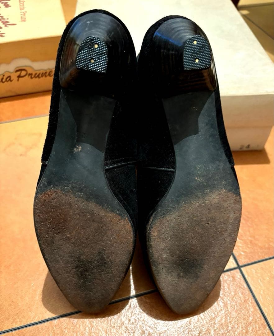 コムデギャルソンビンテージ、スウェードショートブーツ、黒、希少