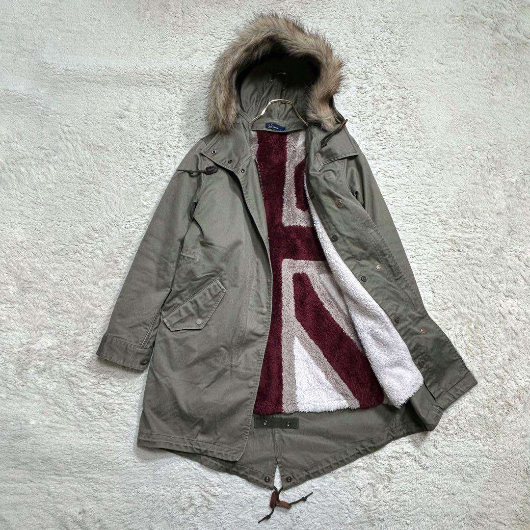 FRED PERRY モッズコート ユニオンジャック ライナー 2way カーキ