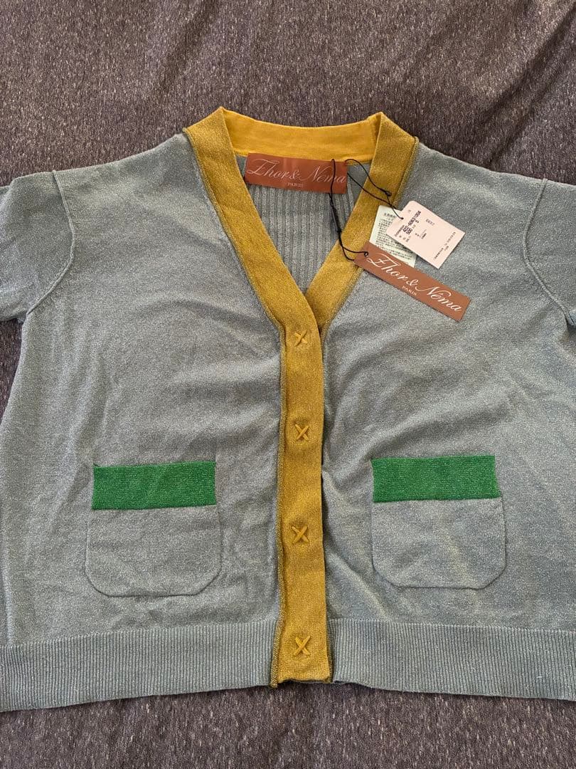 zhor & nema カーディガン　AQUA COMBO