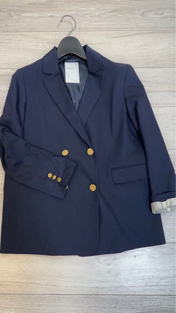 NOBLE ノーブル テーラードジャケット ダブルジャケット ネイビー 36
