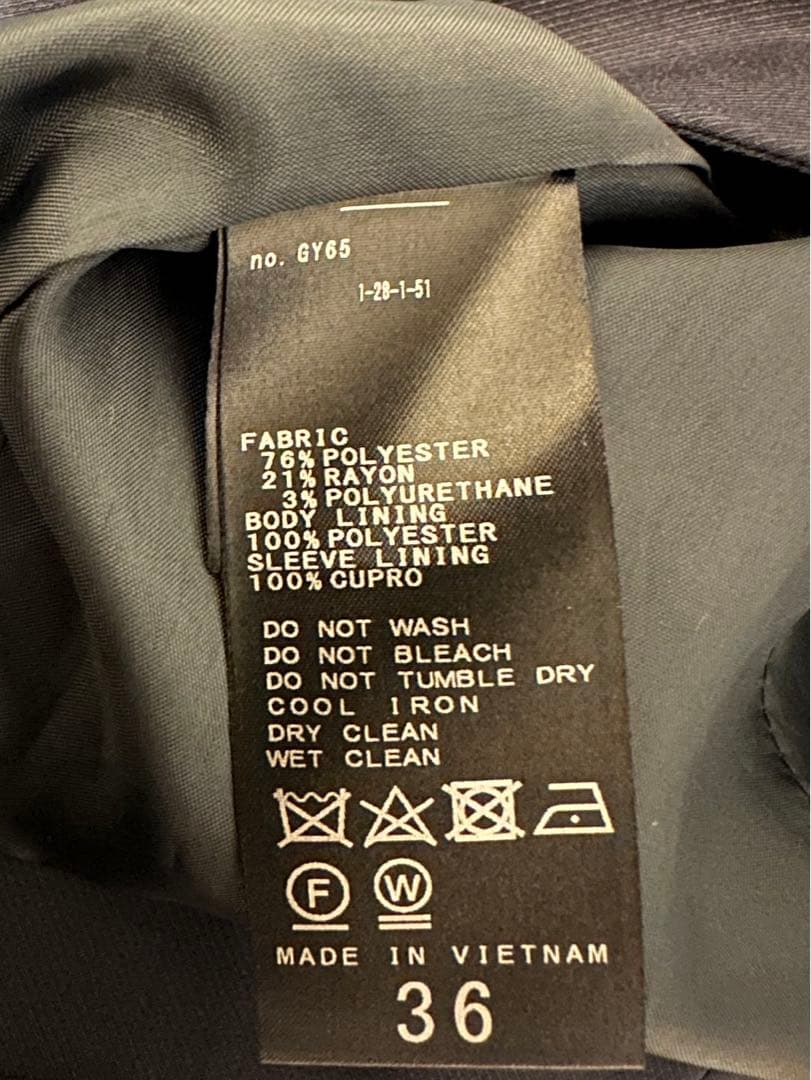 NOBLE ノーブル テーラードジャケット ダブルジャケット ネイビー 36