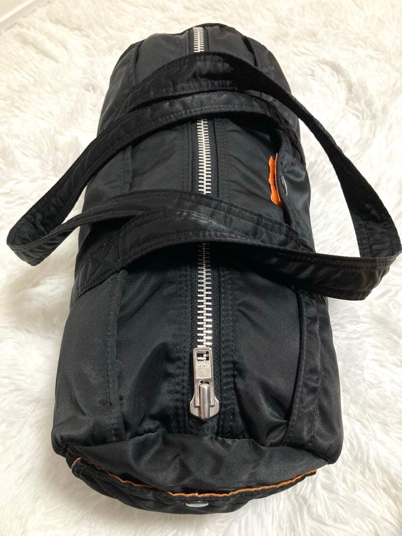 超美品 ポーター タンカー ミニボストン S ドラムバッグ ロール ダッフル 黒