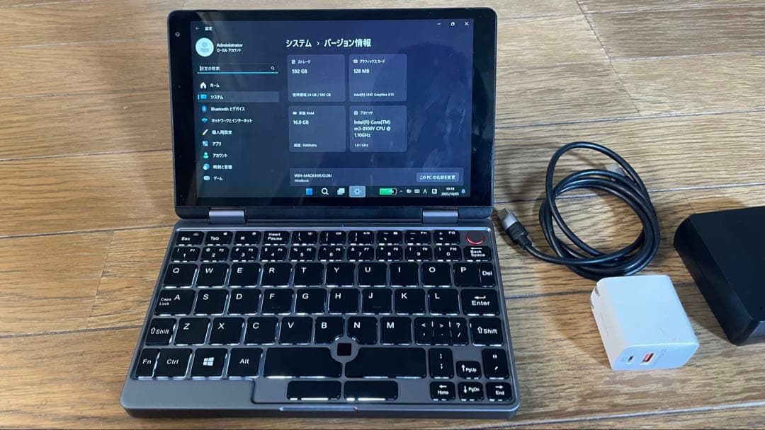 中古CHUWI MiniBookm3/16GB/128GB+512GB 2in1