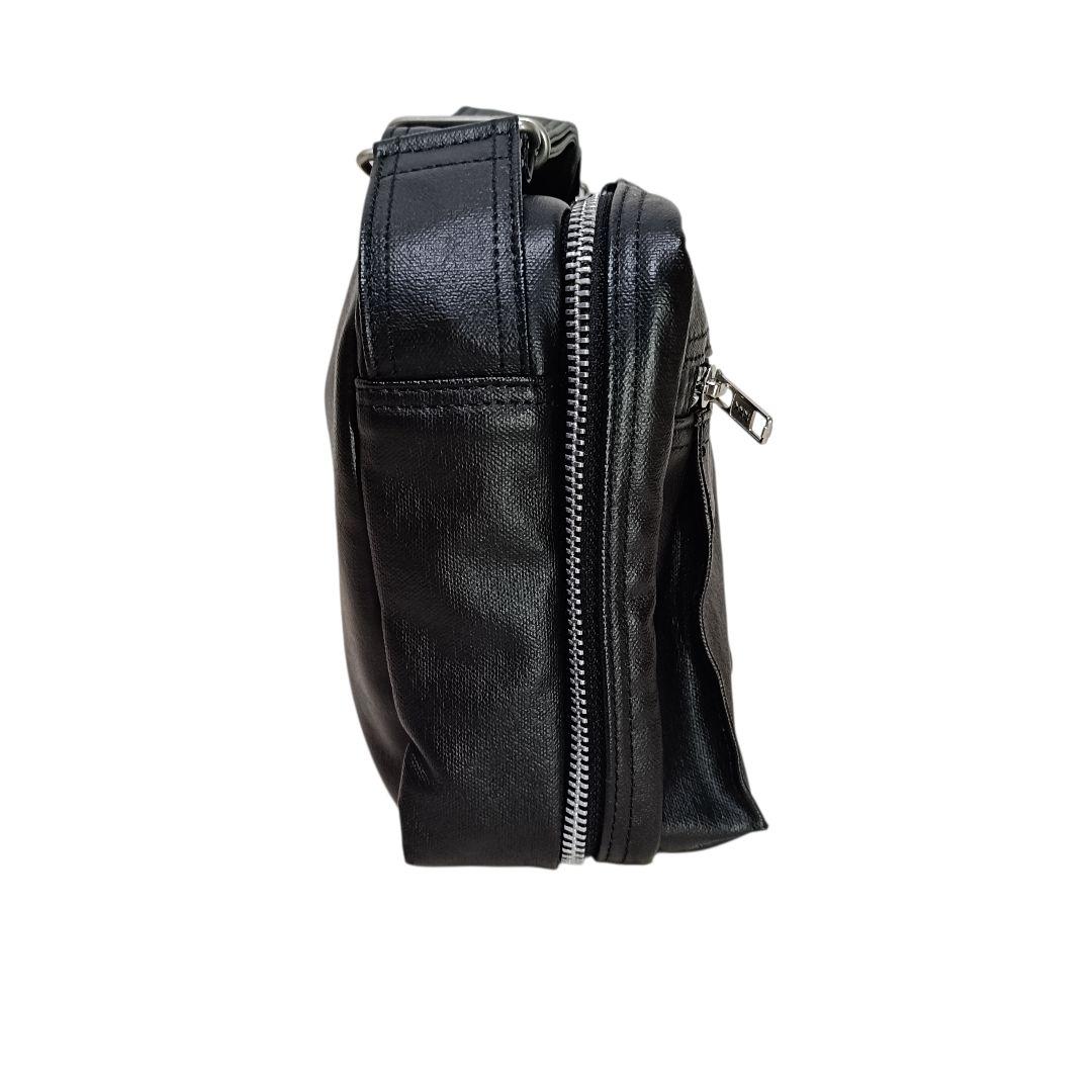 【極美品】ポーター ショルダーバッグ フリースタイル ダブルジップ2層 ブラック