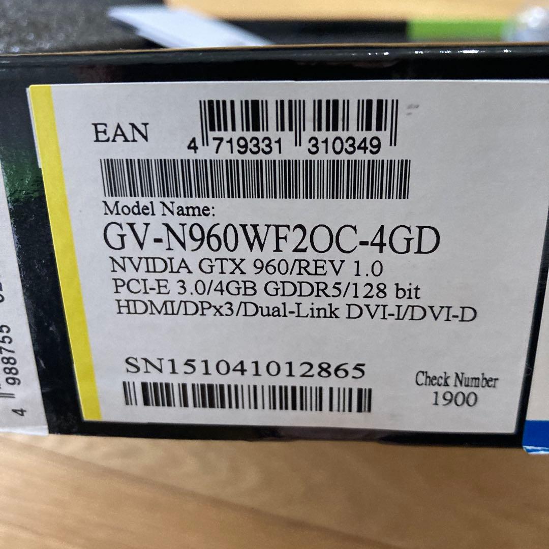 グラフィックボード・グラボ・ビデオカード GIGABYTE GeForce GTX 960 4GB