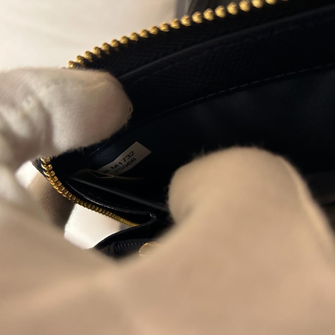 【新品 未使用品】 COACH コーチ 長財布 チェック柄 ネイビー ホワイト