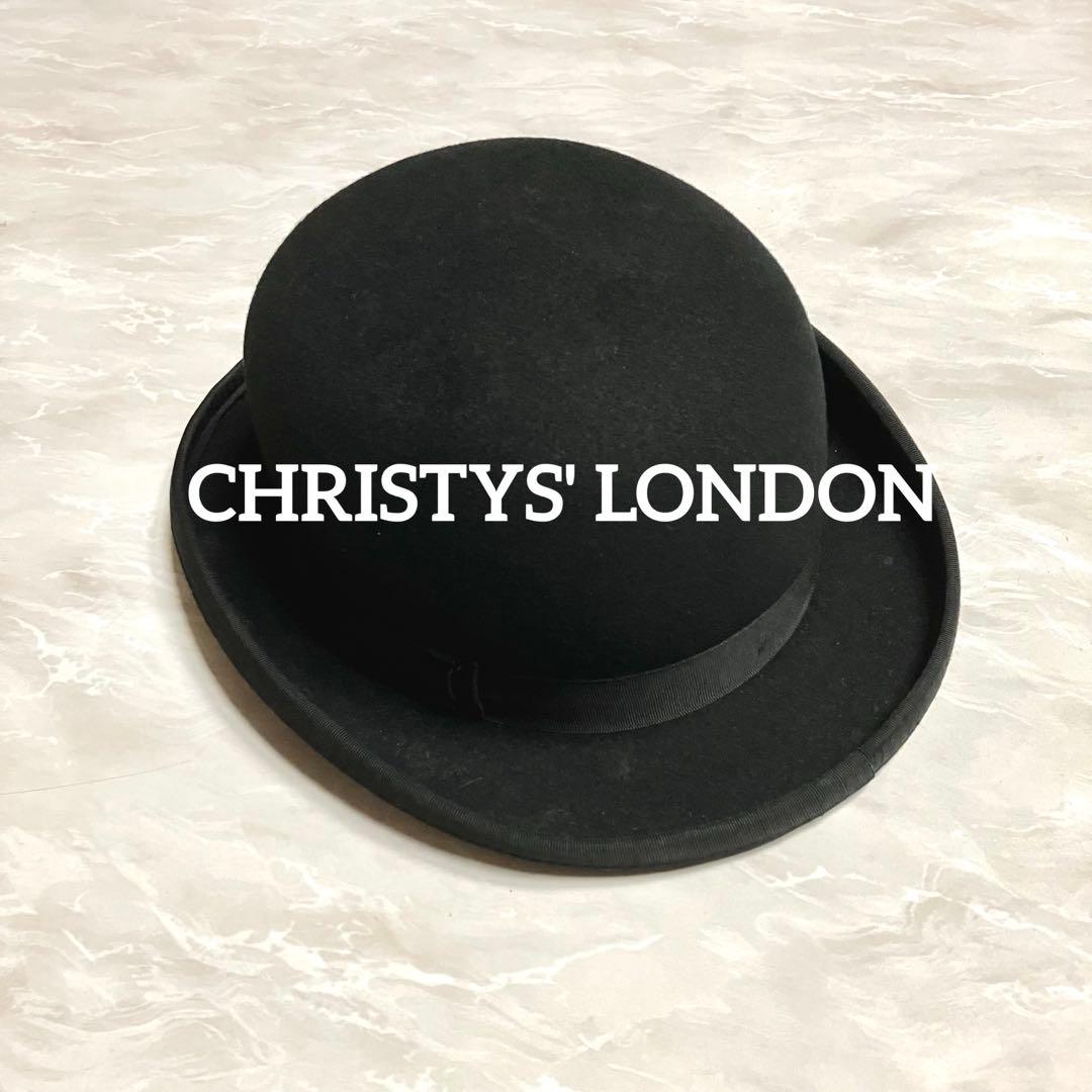 CHRISTYS' LONDON ボーラー ハット 羊毛　帽子 ブラック M