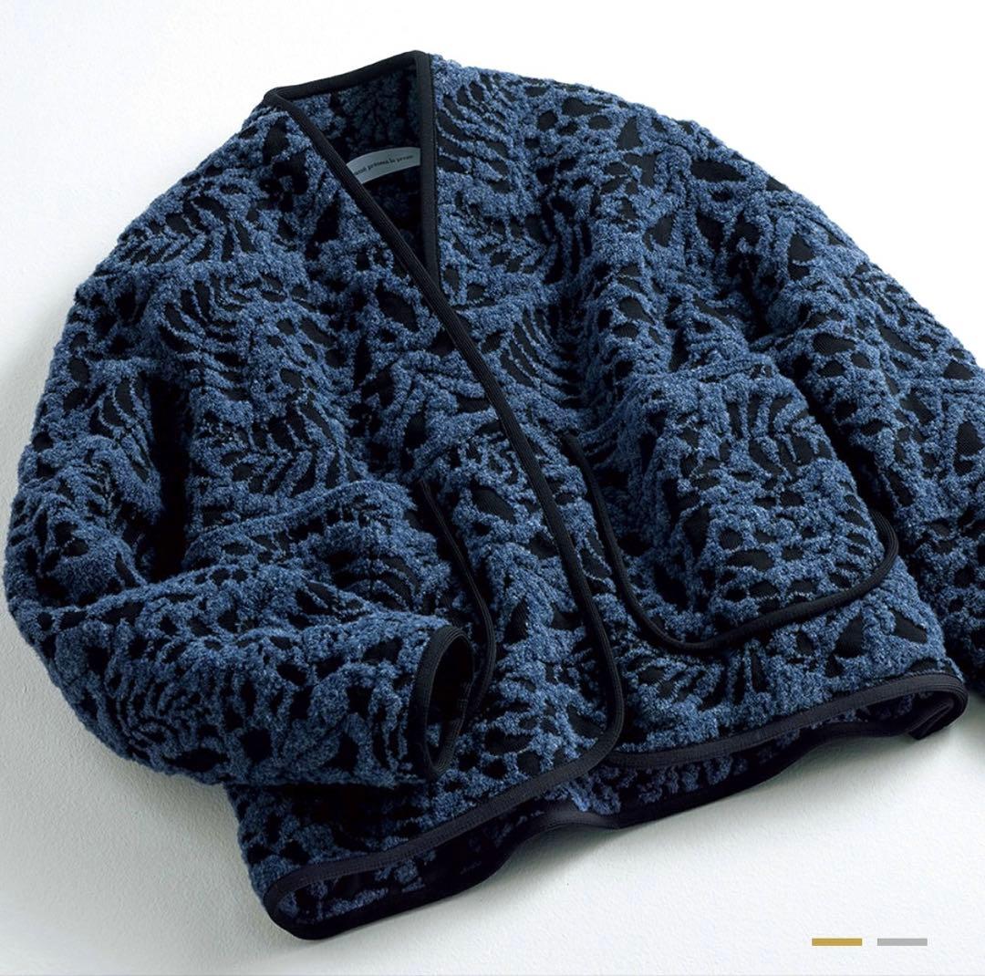 【Mzk】シップス　 ジャカードジャケット　レディース　五泉ニット　新品