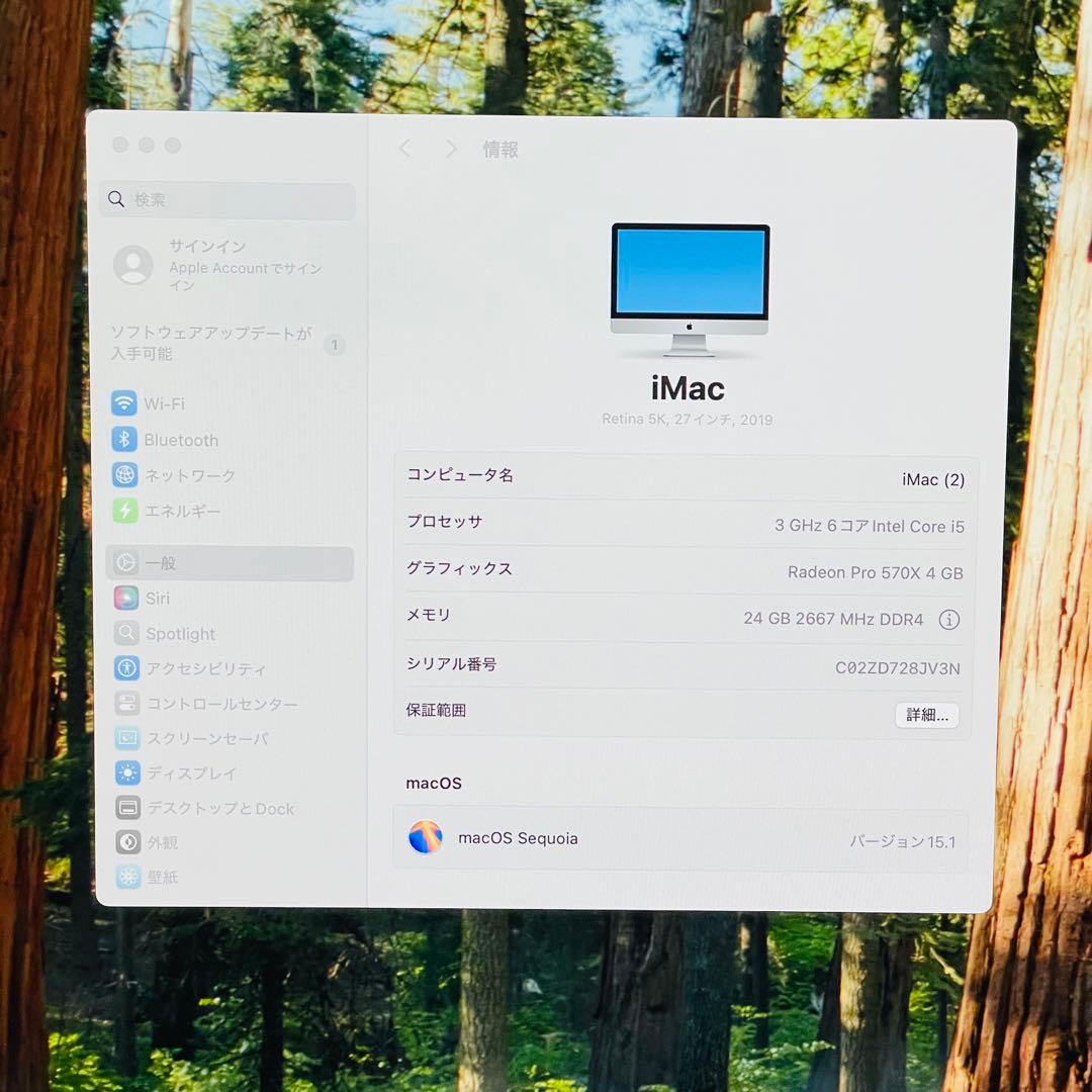 ジャンク品 Apple iMac Retina 5K 27インチ2019年モデル