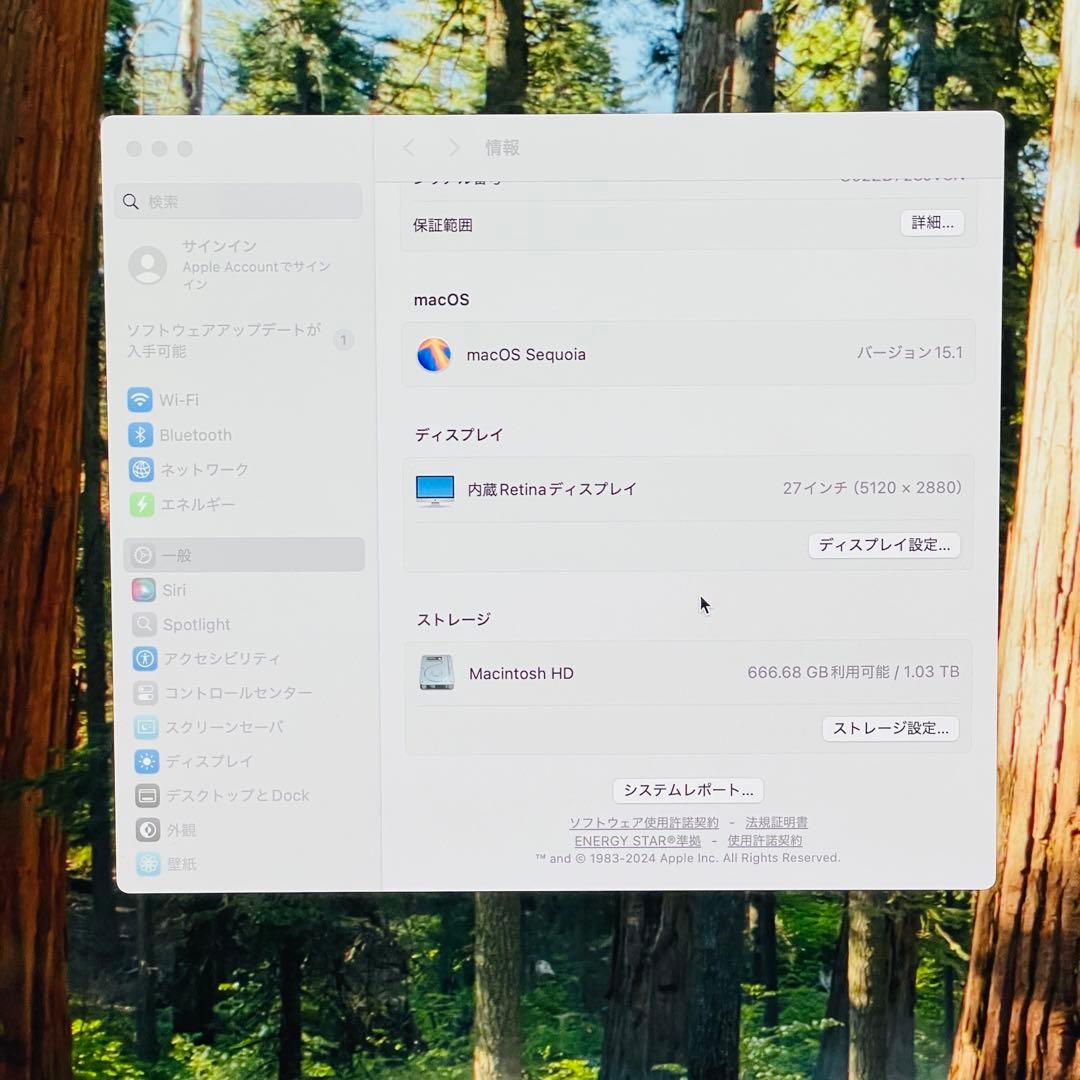 ジャンク品 Apple iMac Retina 5K 27インチ2019年モデル