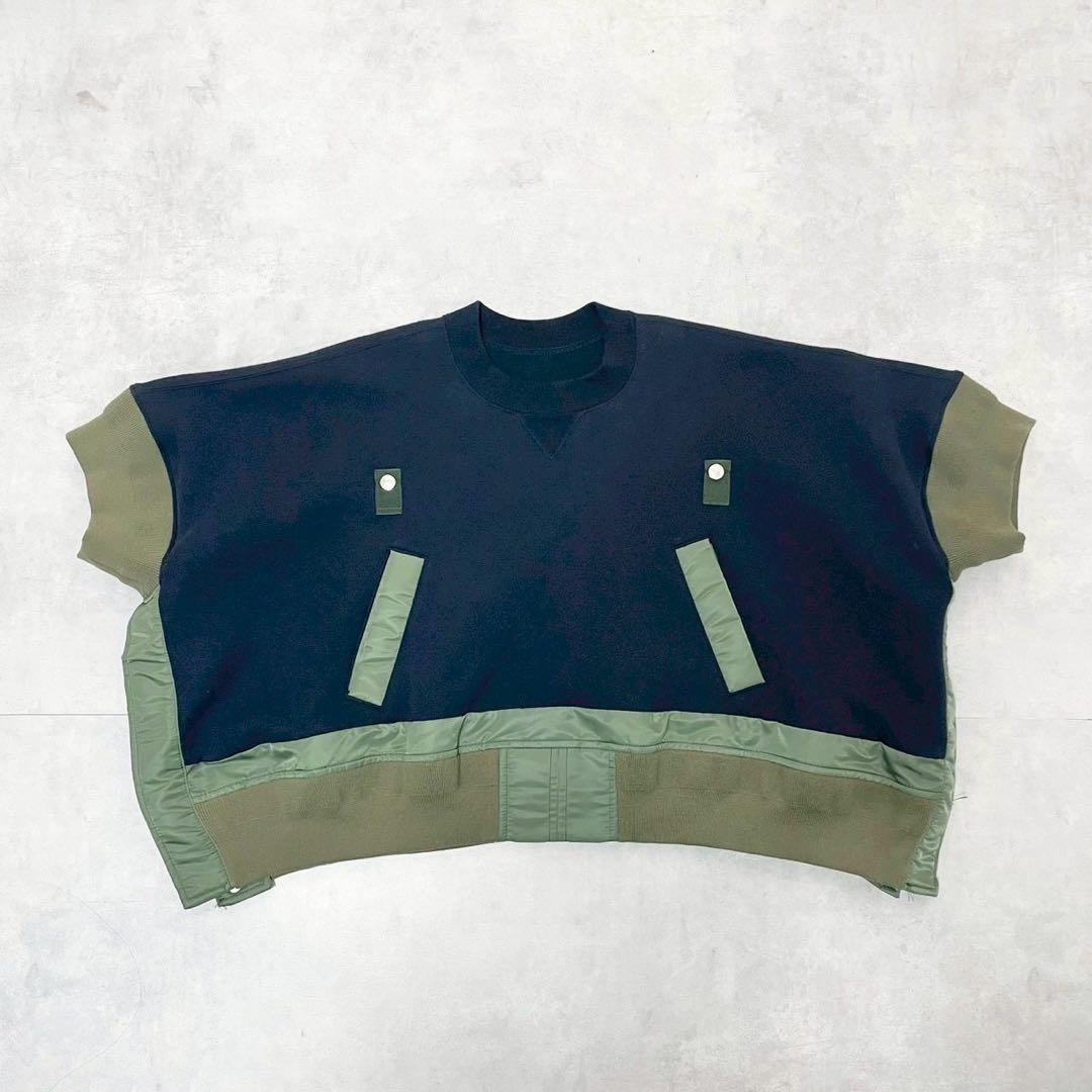 人気✨ sacai ma-1 22ss ドッキング スウェット プルオーバー