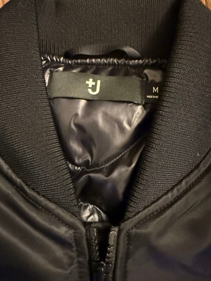 UNIQLO ジルサンダーコラボプラスJハイブリッドダウンMA-1 ブラック M