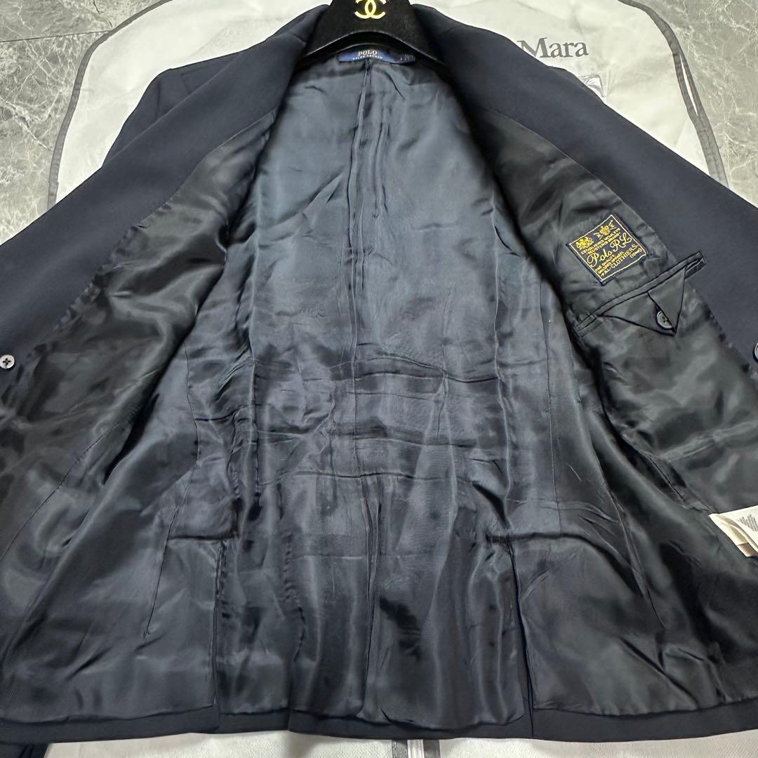 ラルフローレン♡紺ブレ テーラードジャケット 金ボタン　エンブレム　刺繍　L