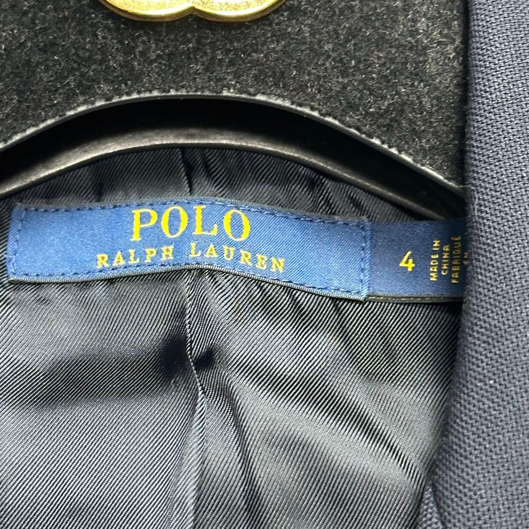 ラルフローレン♡紺ブレ テーラードジャケット 金ボタン　エンブレム　刺繍　L