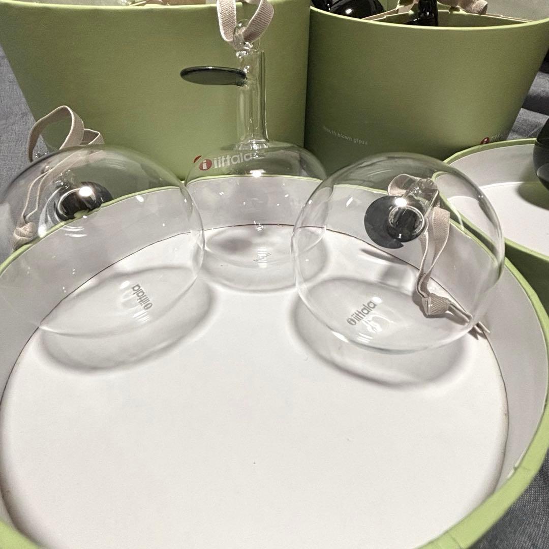  イッタラ　ガラス製アップルオーナメント2箱セット