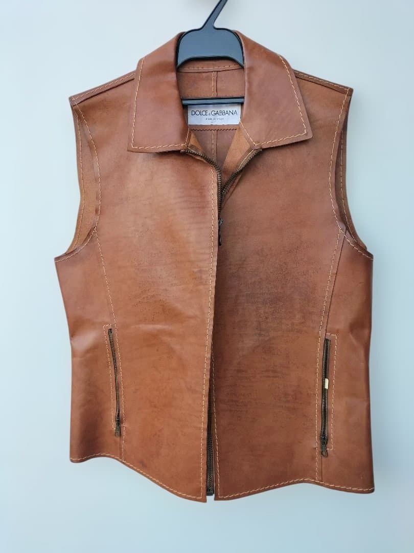 DOLCE&GABBANA　ドルチェアンドガッバーナ　レザーベスト　S〜M相当