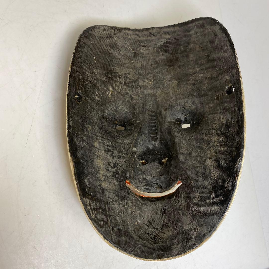 木彫　能面　木箱付　タルサ　東さ8-0104④