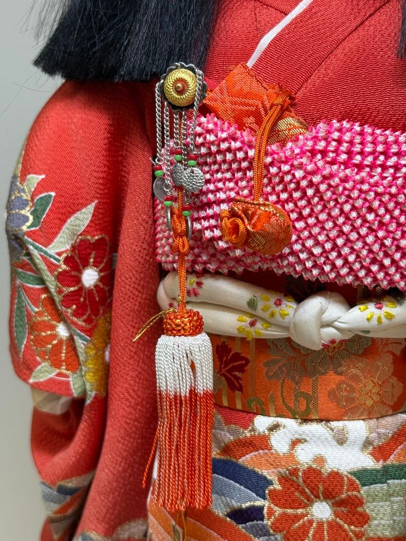 大）節句人形工芸士 三代 天賀章介 京都友禅着物 市松人形