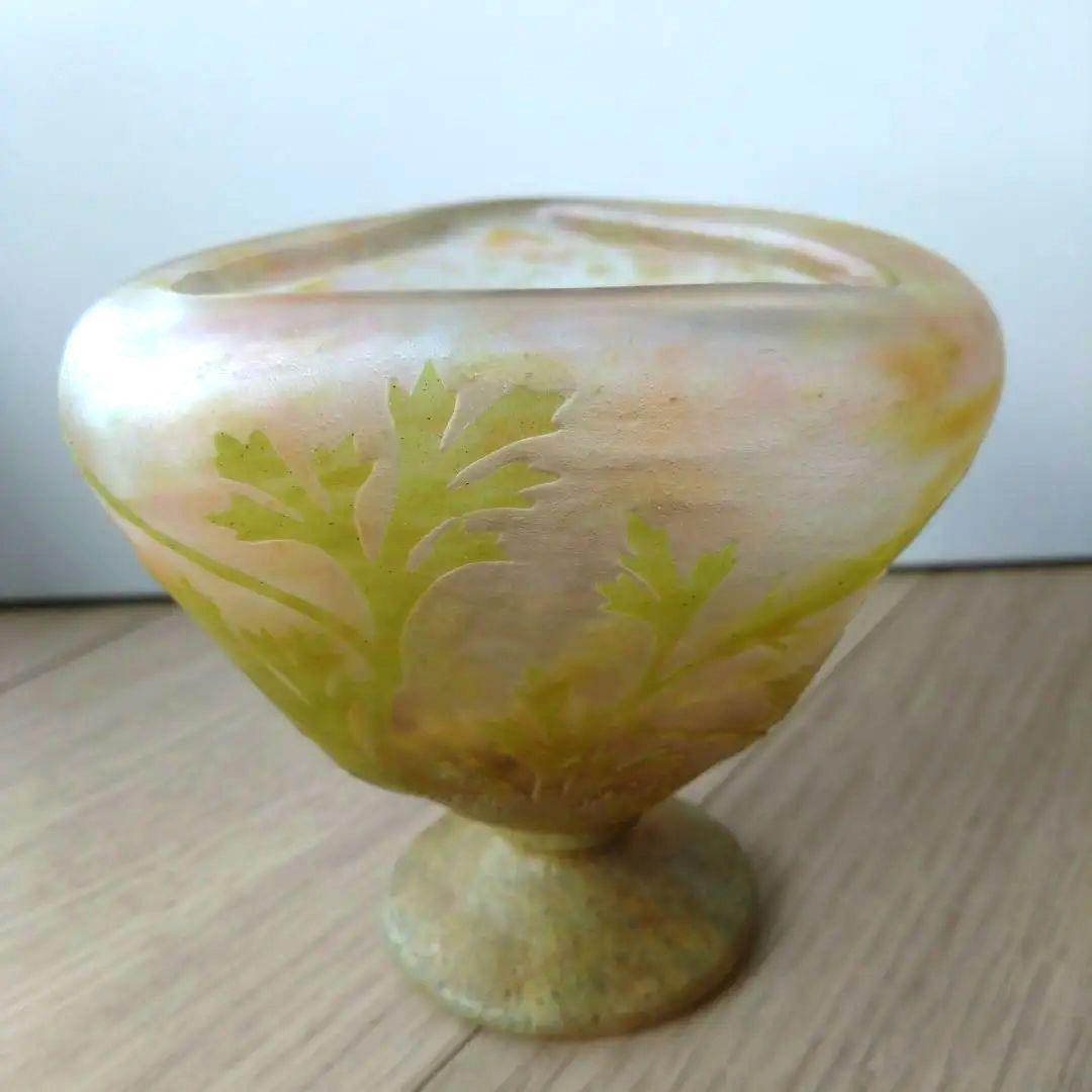 n*1様 ドーム　ヒナゲシ文花器 花器 箱付き　アールヌーボー　ドーム兄弟