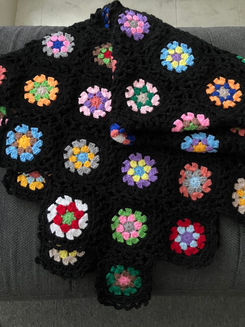 グラニースクエア　ソファーカバー　ベッドカバー　マルチカバー　大判ブランケット