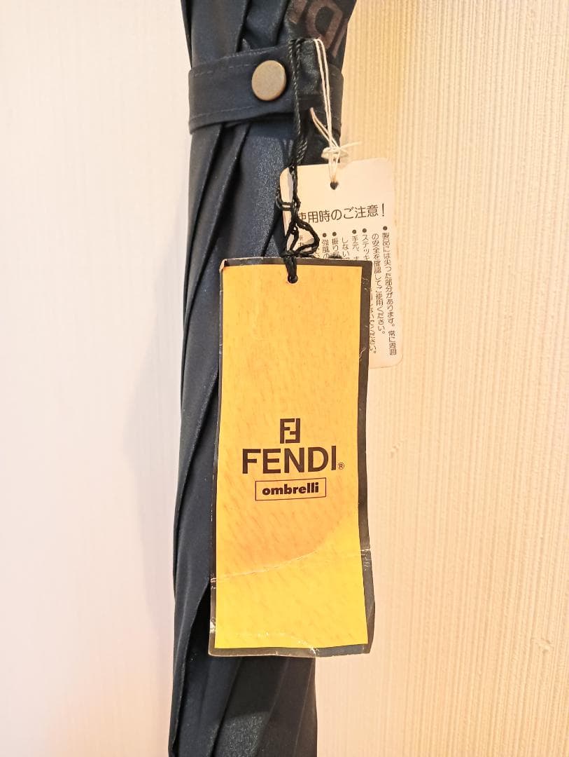 【未使用】FENDI 長傘 ombrelli ズッカ柄 ムーンバット ネイビー