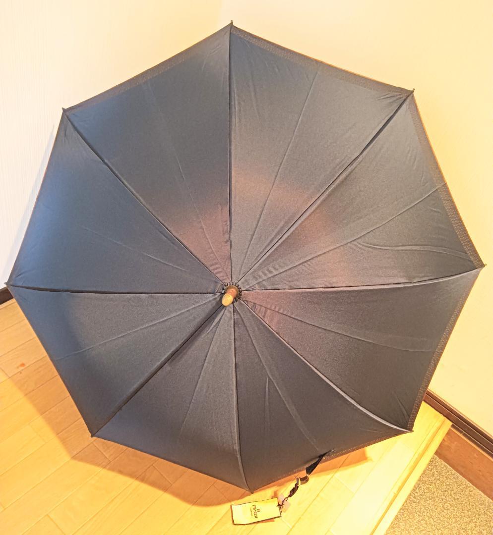 【未使用】FENDI 長傘 ombrelli ズッカ柄 ムーンバット ネイビー