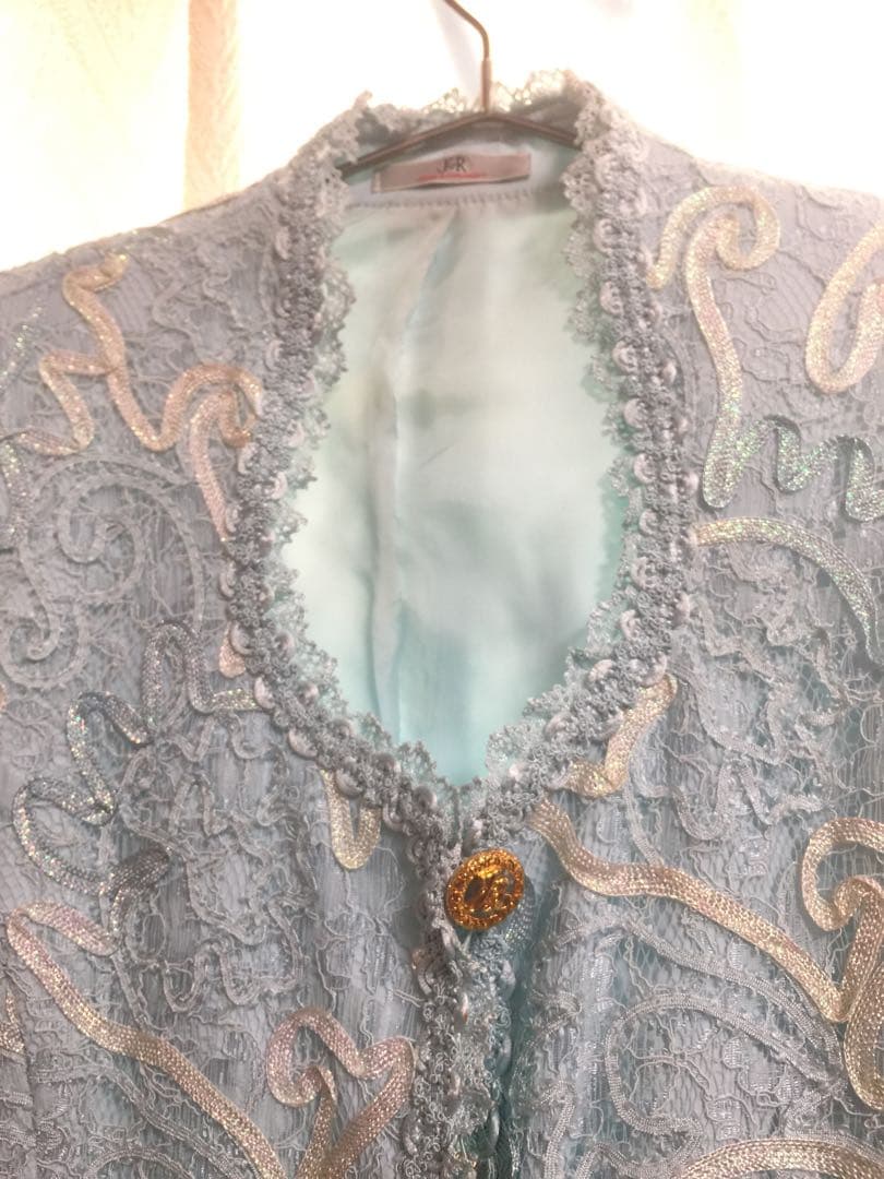 レース ツイードスーツＳサイズ　J & R パーティ　結婚式参列にも！