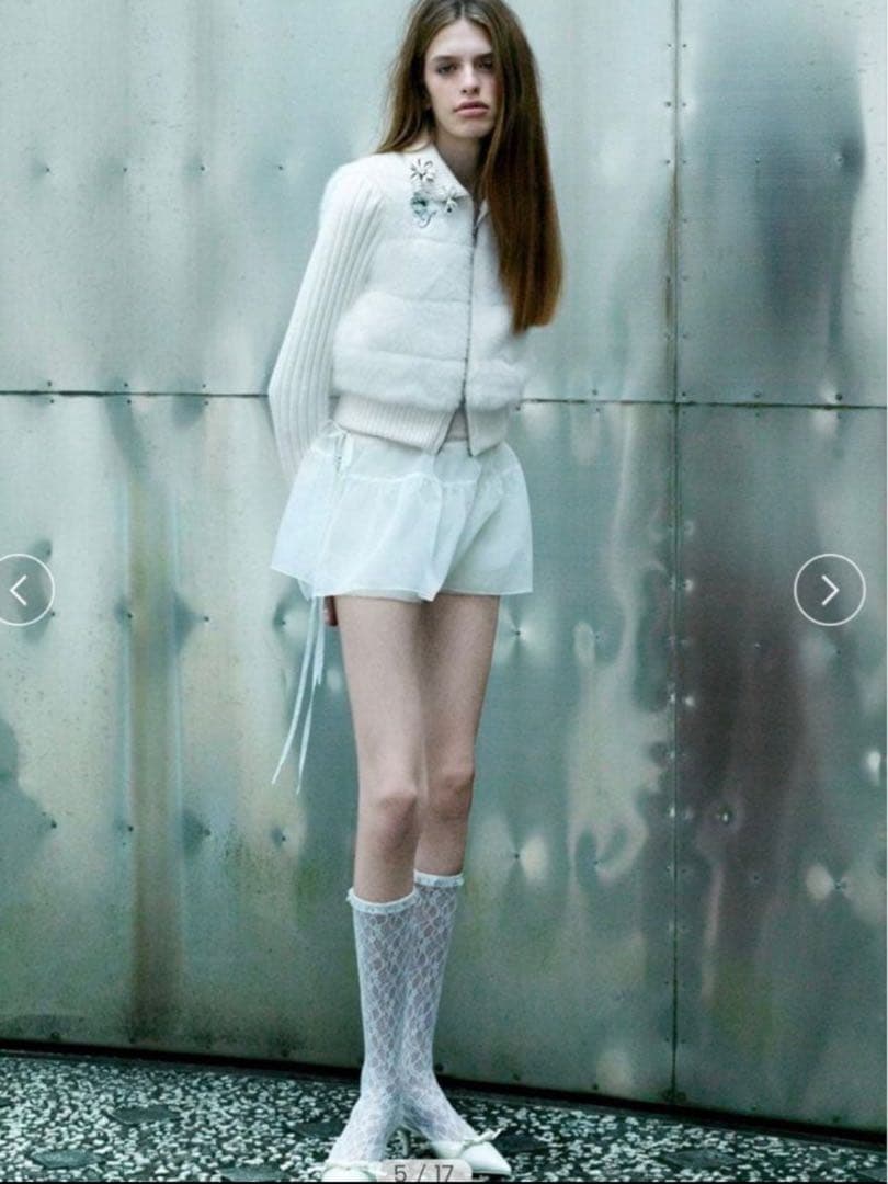 【新品未使用】SNIDEL♡ファーニットブルゾン オフホワイト 1サイズ