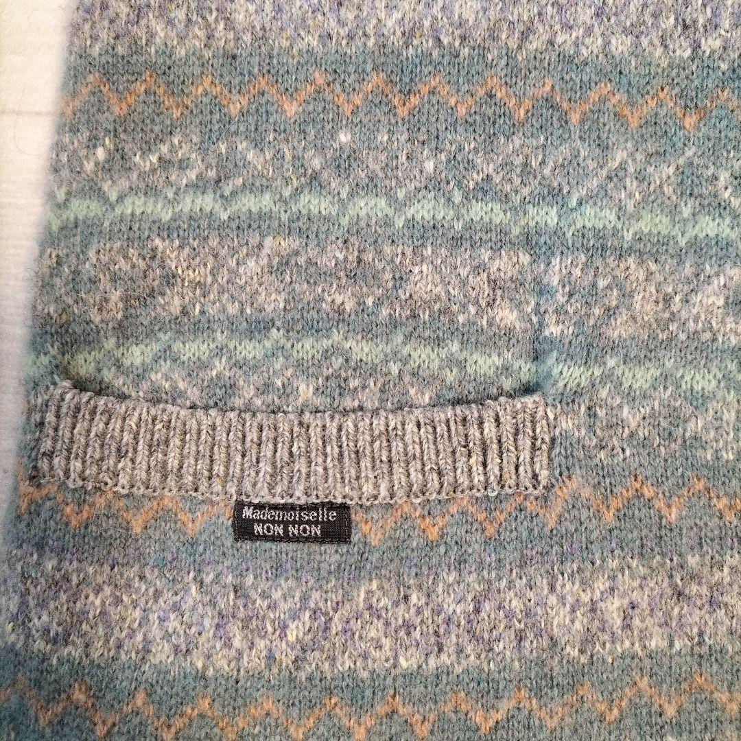 マドモアゼルノンノンフード付きニットベスト