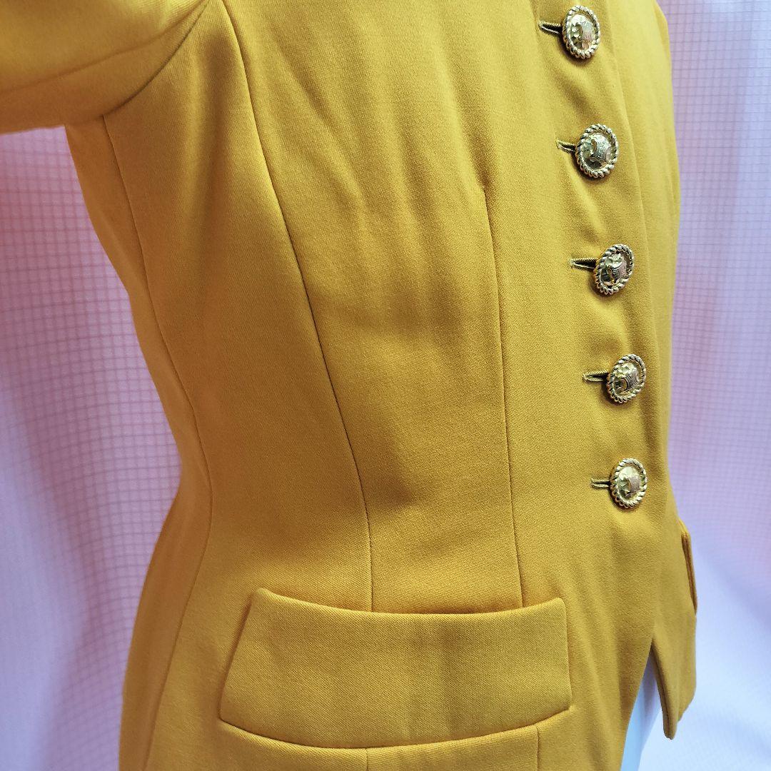 フランス製 Vintage CELINE 金ボタンショート丈 ジャケット　黄色