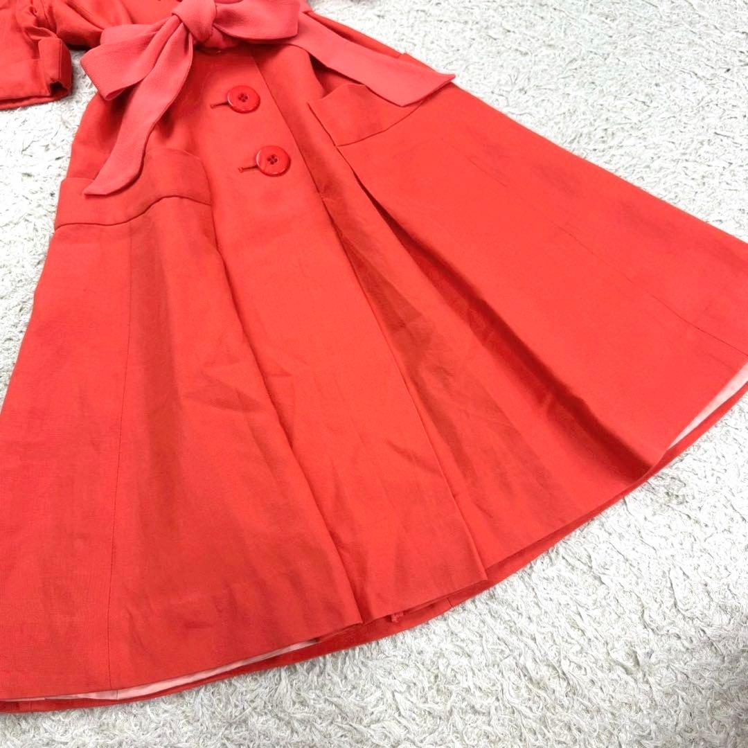 イヴサンローラン ミニワンピース ベルト オレンジ 派手色 archive