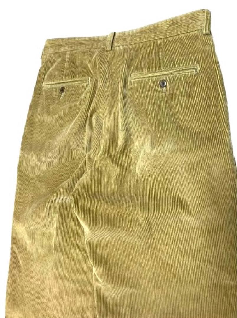 ブルックスブラザーズ　2タック　コーデュロイパンツ　太畝　ベージュ