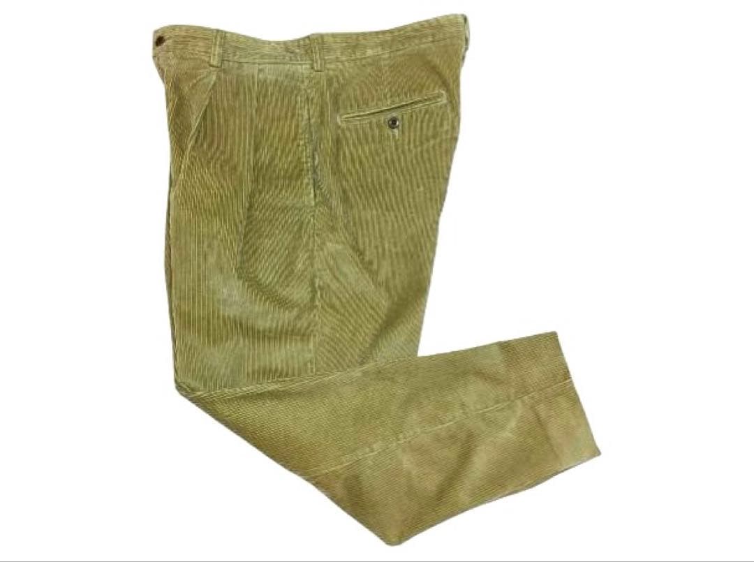 ブルックスブラザーズ　2タック　コーデュロイパンツ　太畝　ベージュ