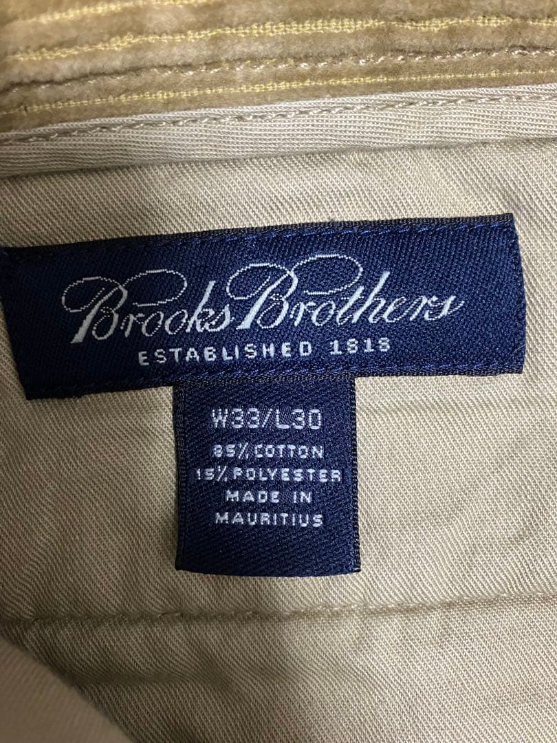 ブルックスブラザーズ　2タック　コーデュロイパンツ　太畝　ベージュ