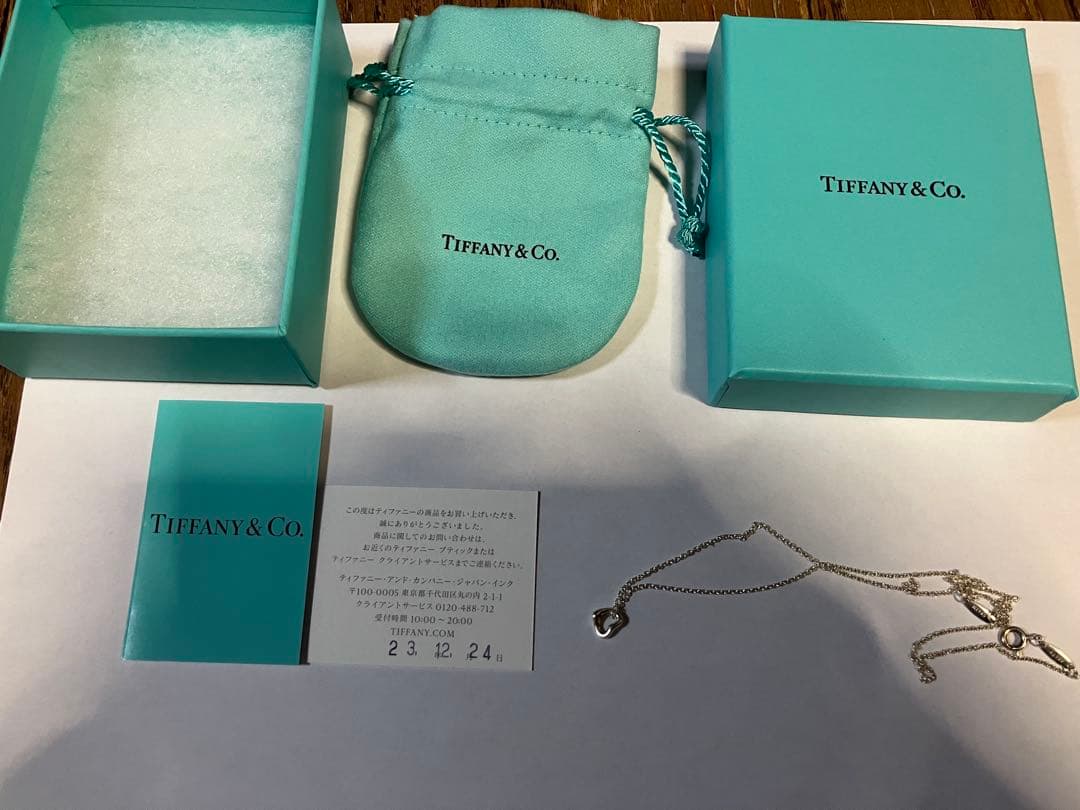 美品 Tiffany & Co. ティファニー シルバー ハート ネックレス