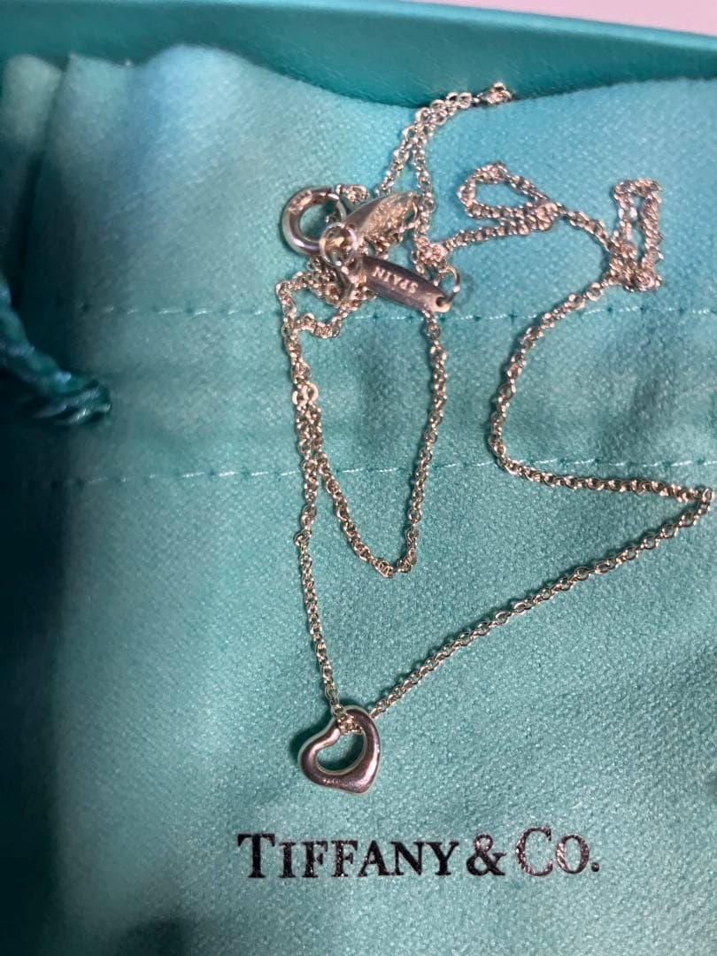 美品 Tiffany & Co. ティファニー シルバー ハート ネックレス