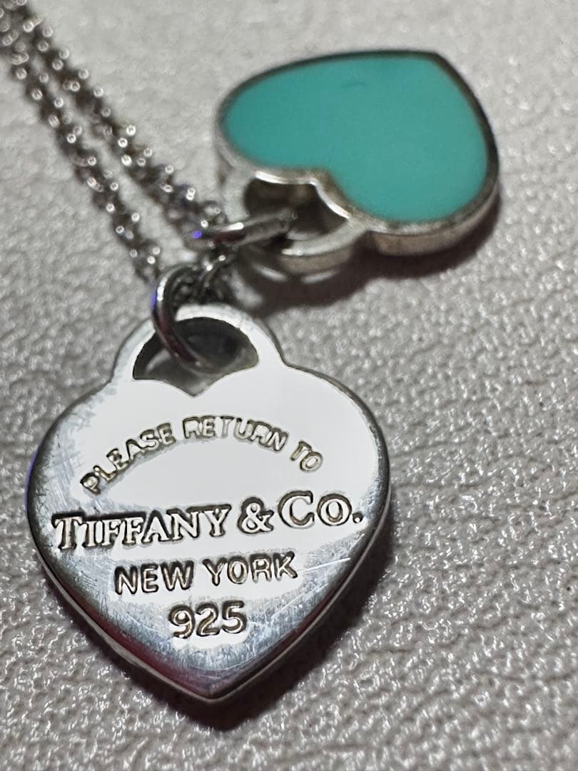 Tiffany & Co. ハート型ネックレス リターントゥダブルハート ミント