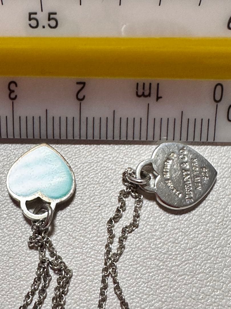 Tiffany & Co. ハート型ネックレス リターントゥダブルハート ミント