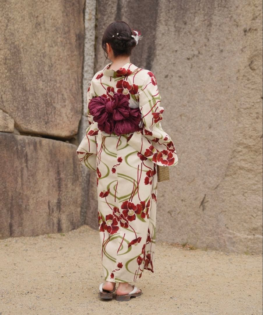 utataneオリジナルデザイン 国内染色 浴衣 帯セット