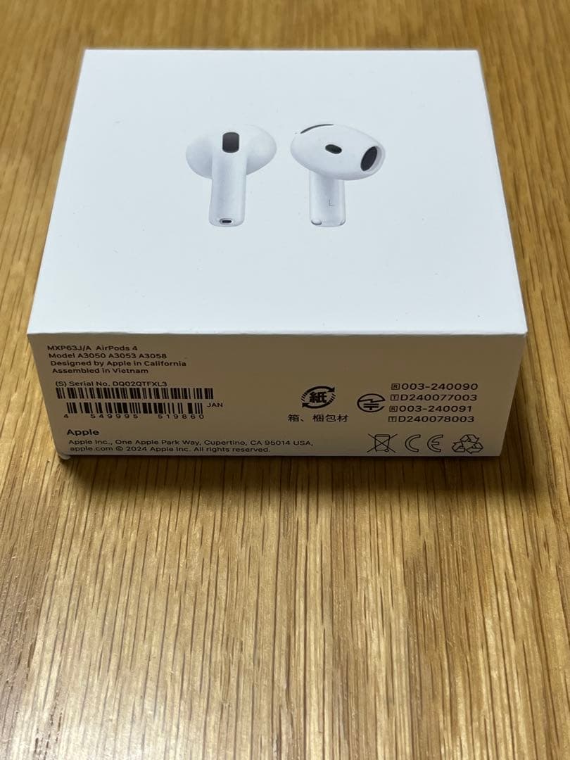 【新品・未使用品・未開封】AirPods 4 本体