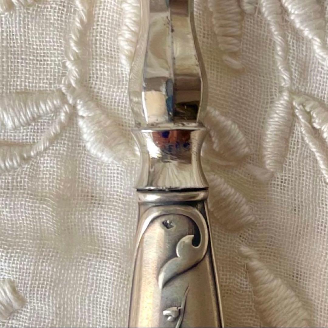 すずらんレリーフレターオープナー&シューボタンフック 2点　フランスアンティーク