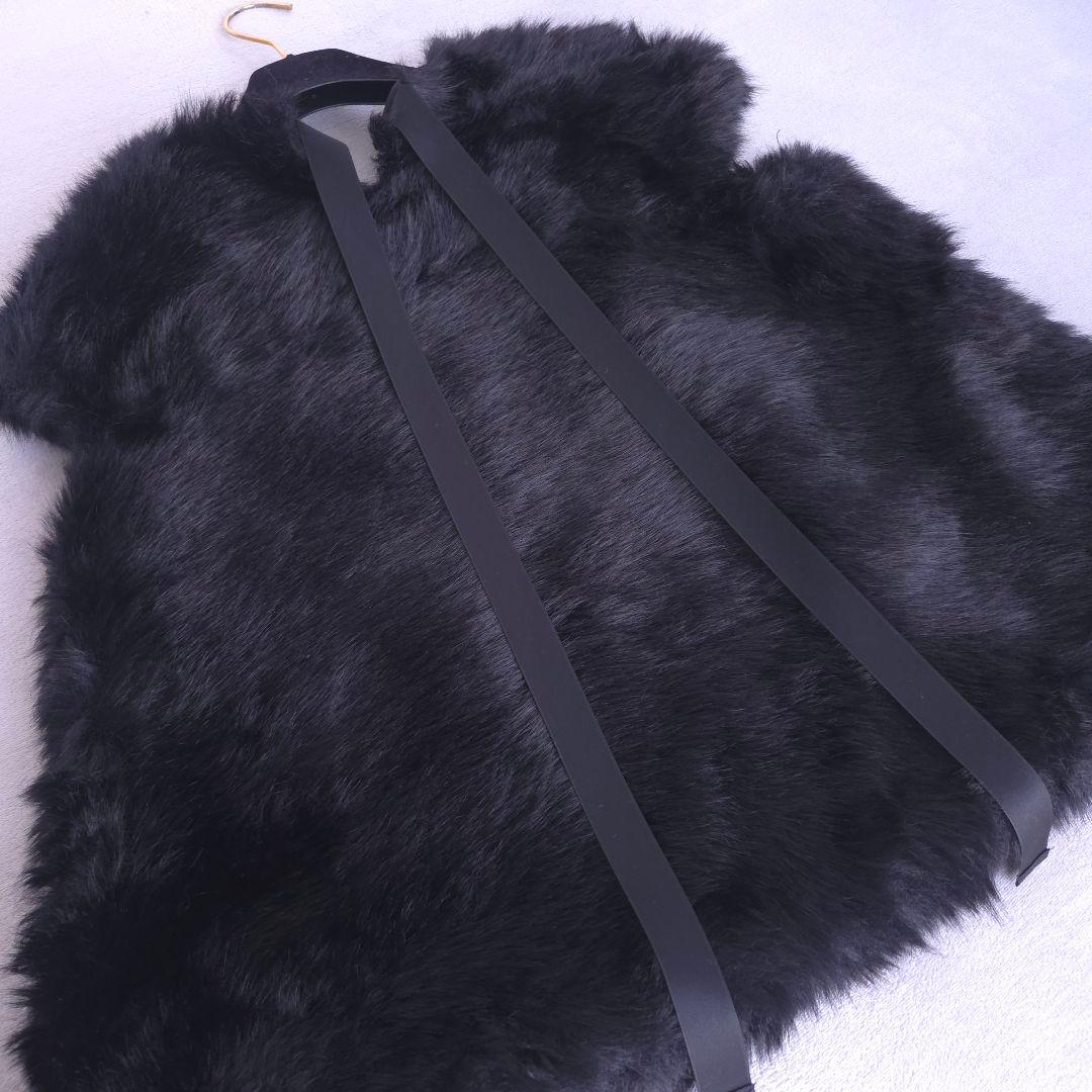 美品 バースデーバッシュ ファーベスト バックリボン ふわふわ可愛い