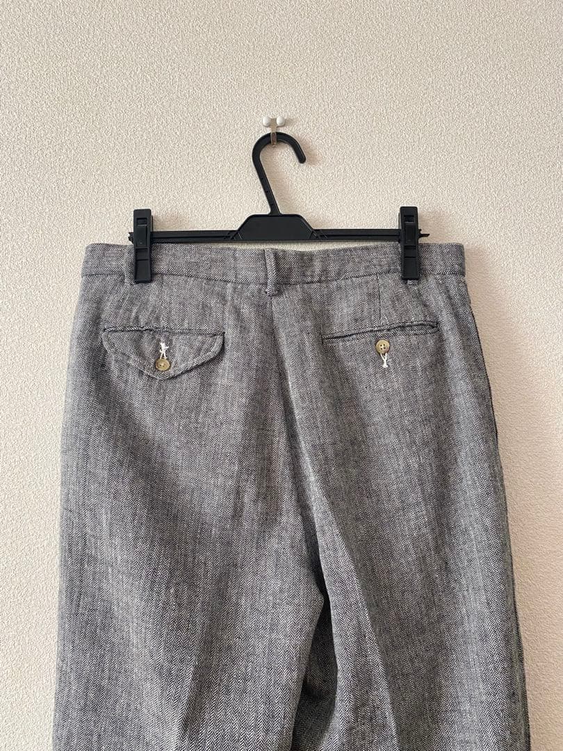 ラルフローレン メンズ ヘリンボーン リネン混パンツ 33/30 M相当