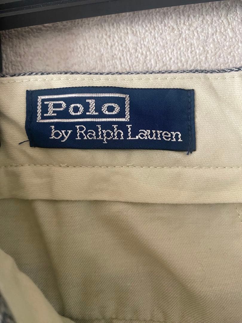 ラルフローレン メンズ ヘリンボーン リネン混パンツ 33/30 M相当