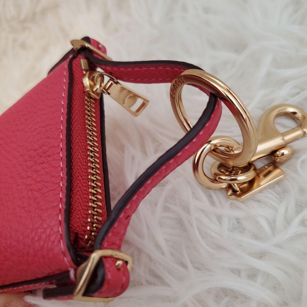 ⭐レア未使用級⭐COACH　ワンショルダー型　チャーム　キーホルダー　シボ革