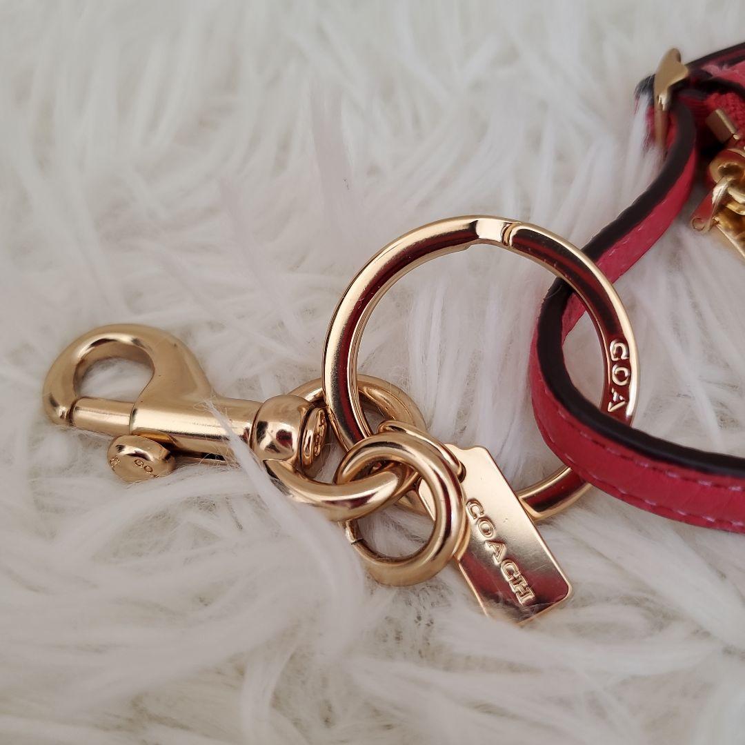⭐レア未使用級⭐COACH　ワンショルダー型　チャーム　キーホルダー　シボ革