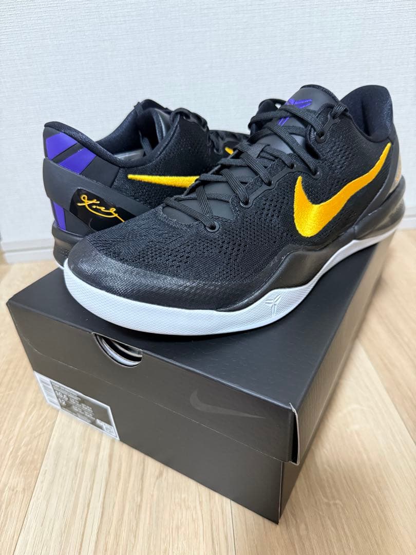 シューズ(男性用) Kobe 8 Protro Black&University Gold 28.5