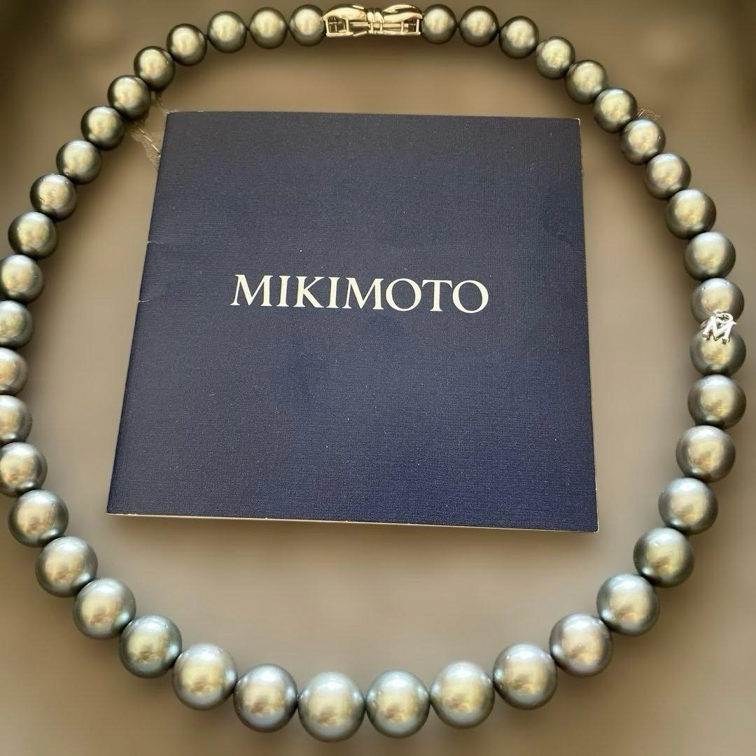 シシ様用MIKIMOTO 黒蝶パールネックレス　ブルー系